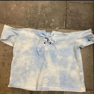 Tie dye blue crop top